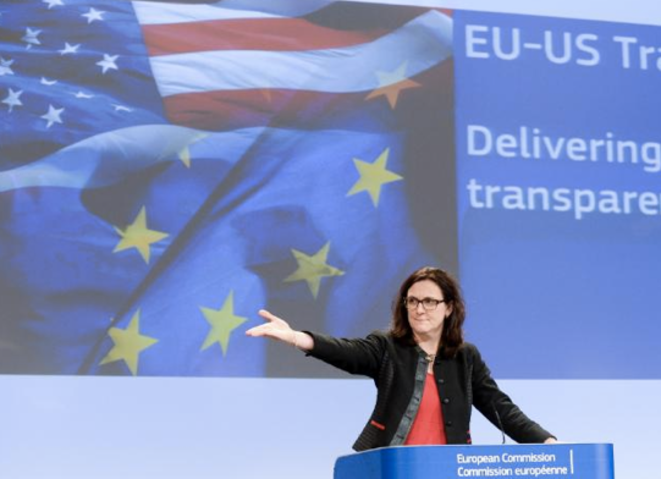 La commissaire au commerce Cecilia Malmström, le 7 janvier 2015 à Bruxelles. © CE. La commissaire au commerce Cecilia Malmström, le 7 janvier 2015 à Bruxelles. © CE.